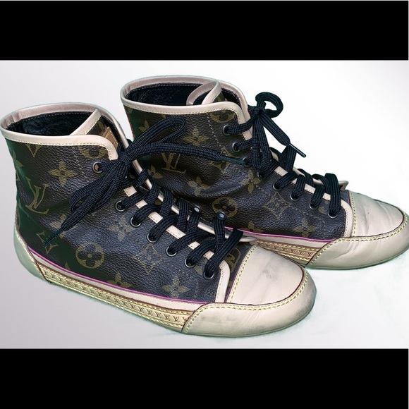 Louis Vuitton Shoes - Louis Vuitton Stellar Monogram High Tops 4.5**